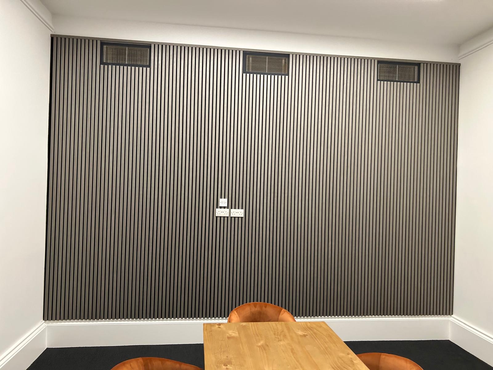 Full-height Rustic Oak feature wall